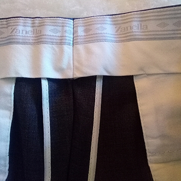 Italian Vitale Barbaris Canonico Wool Dress Pants M - Picture 4 of 9